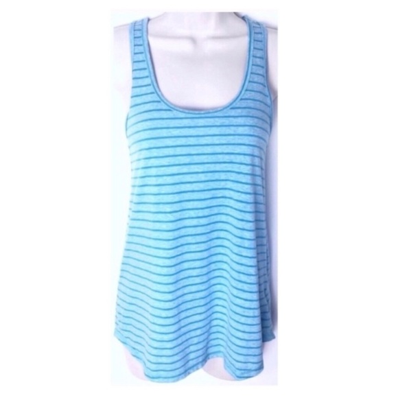 🆕 Reebok high low striped scoop neck tank … - Picture 1 of 8